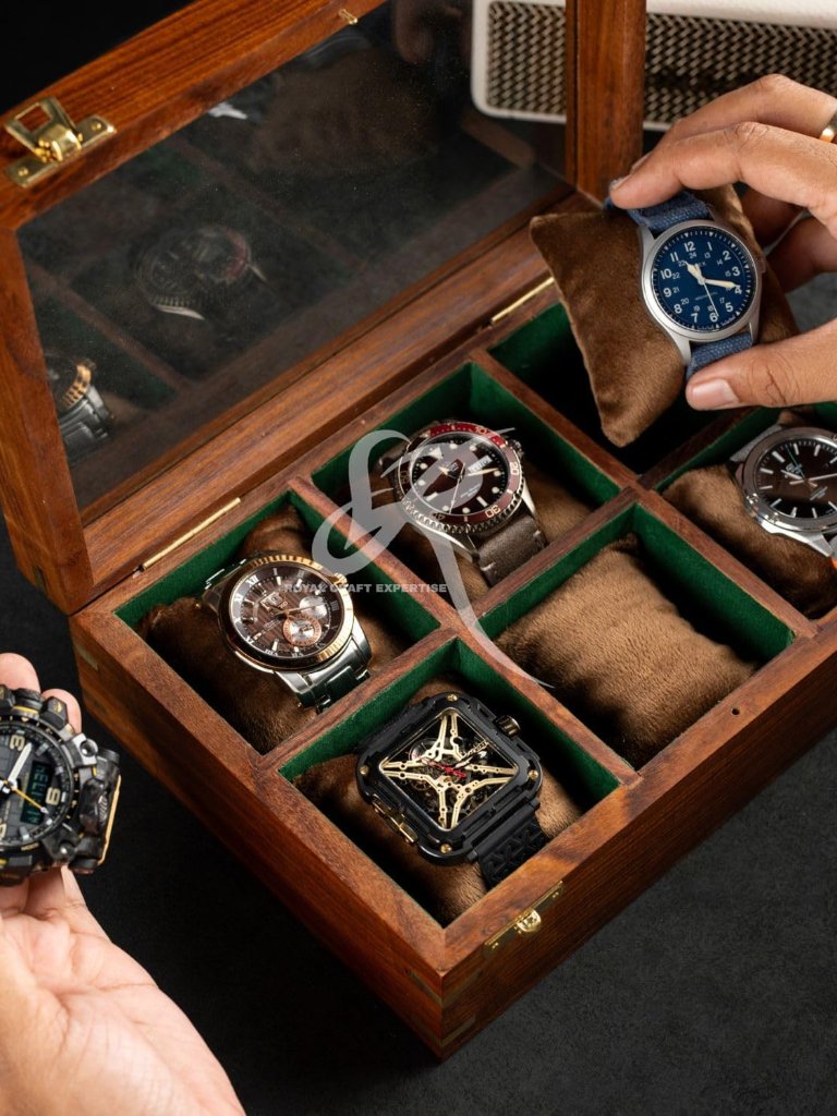 Luxury Watch Display Case Watch Box For Men Watch Storage Box Wood Timepiece